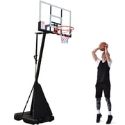 SUGIFT 54 in. Portable Basketball Hoop, Height Adjustable 7.5-10 ft