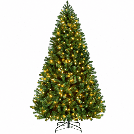 SUGIFT 6ft Premium Pre-Lit Christmas Tree with 250 Warm Lights, Green