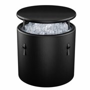 SUGIFT 79 Gallon Water Chiller Compatible Cold Plunge Tub with Insulated Cover 7 Layer Construction Drop Stitch Frame Hand Pump and Storage Backpack, Black