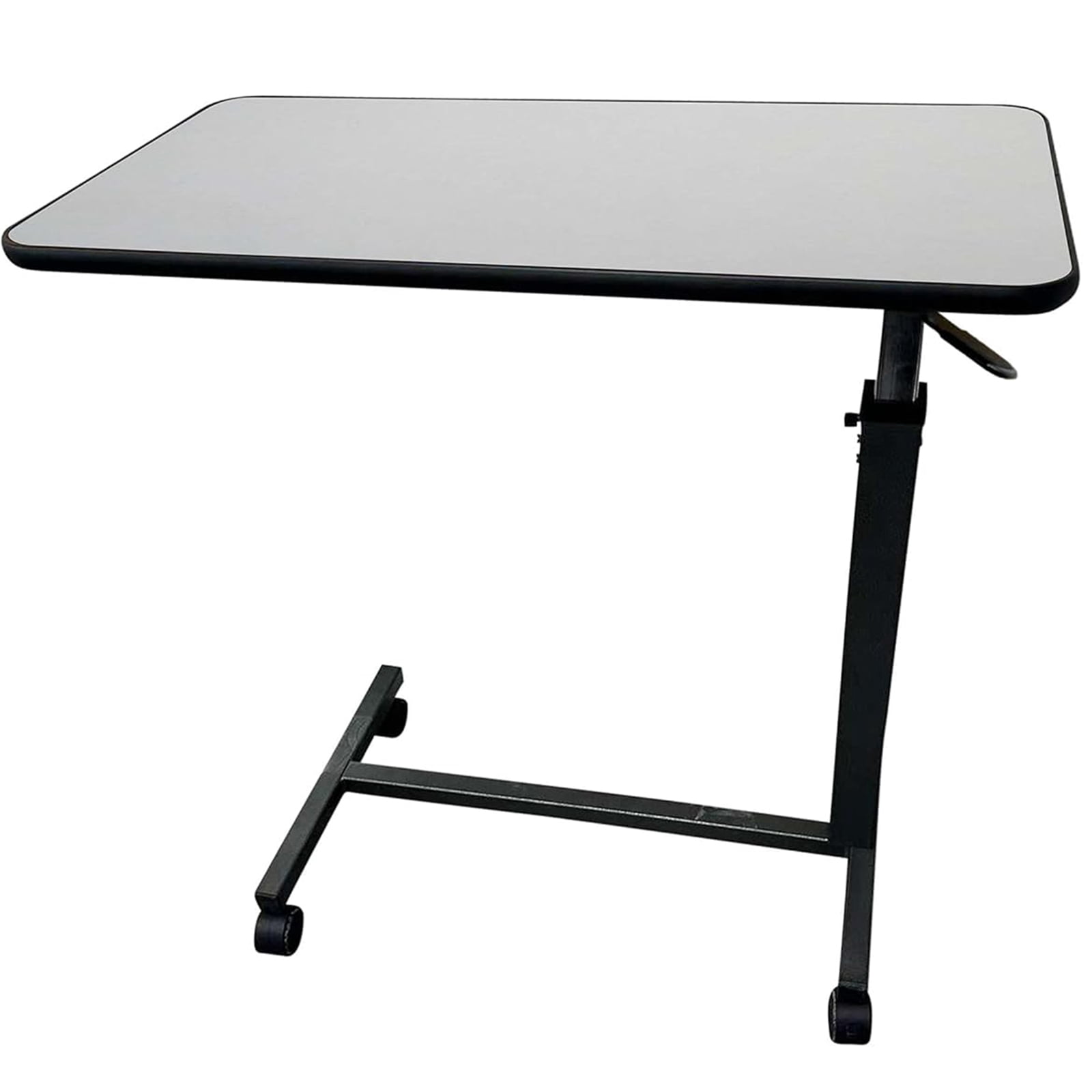 SUGIFT Adjustable Lap Desk with Wheels for Home Office, White