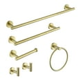 thumbnail image 1 of SUGIFT Bathroom Hardware Set 6 PCS Bathroom Accessory Set SUS304 Stainless Steel Bathroom fixtures -18" &24"Towel Bar, 1 Toilet Paper Holder, 2 Robe Towel Hooks,1 Towel Ring(Gold), 1 of 10