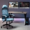 thumbnail image 1 of SUGIFT Camouflage Gaming Chair Computer Chair with Adjustable Height Blue, 1 of 9