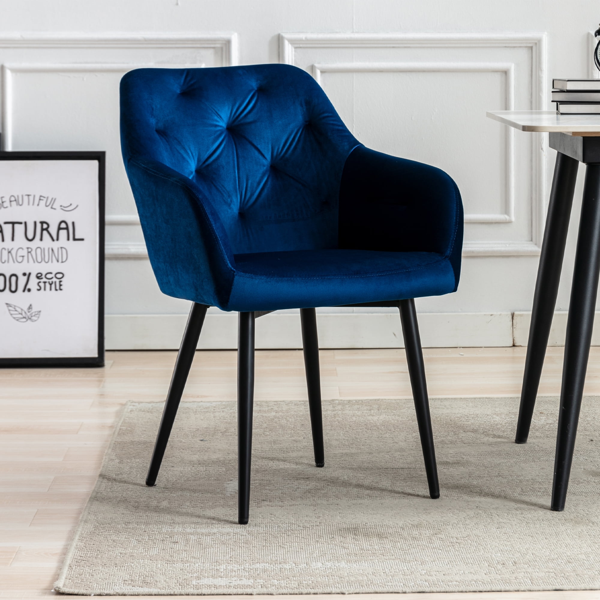 SUGIFT Dining Chairs, Modern Dining Room Chair Accent Chair with Metal ...