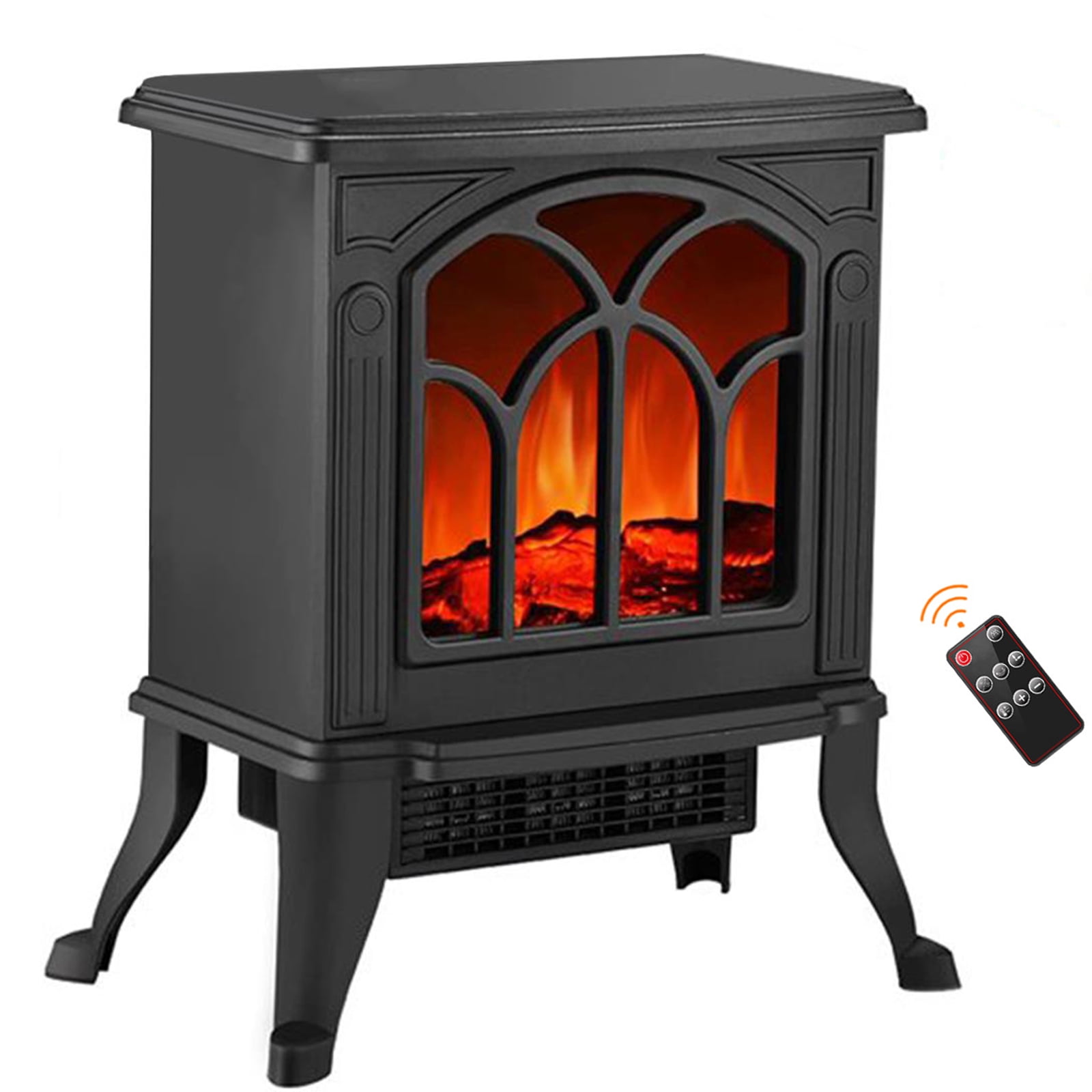 SUGIFT Electric Fireplace Heater Freestanding Infrared Space Heater with  Remote Contral, Black - Walmart.com