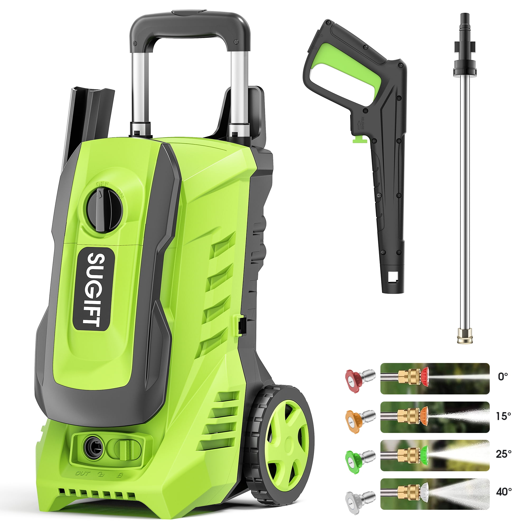 SUGIFT Electric Pressure Washer, 3300 PSI Max 110V, 2.0 GPM Max