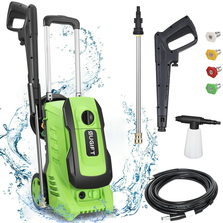 SUGIFT Electric Pressure Washer 3300 Max Psi 2.0 GPM 1800W Green 