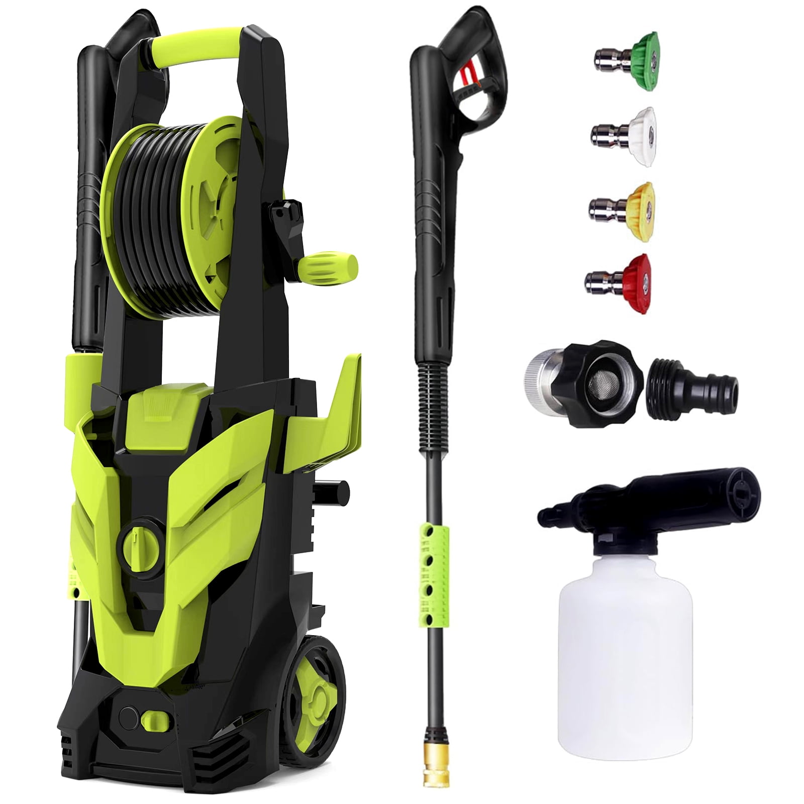 SUGIFT Electric Pressure Washer, Foam Cannon, 4 Different Pressure Tips