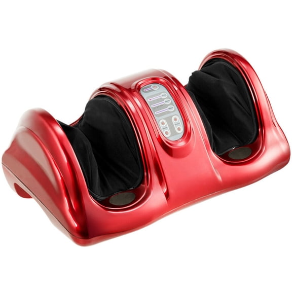 SUGIFT Electric Shiatsu Foot Massager with High Intensity Rollers, Kneading Rolling Machine with Remote Adjustable Speed and Washable Zippered Covers, Red