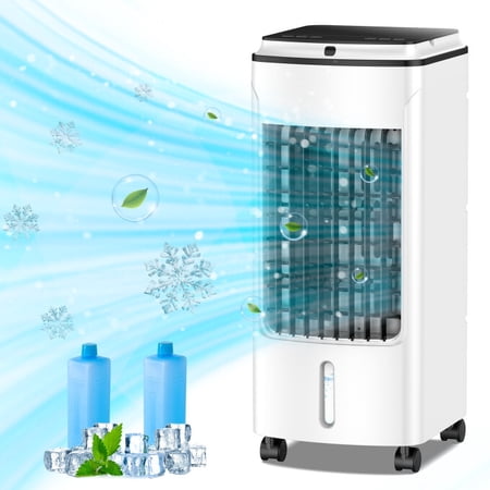 SUGIFT Evaporative Air Cooler Fan Oscillating Fan with Remote Control, White