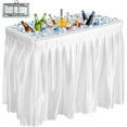 thumbnail image 1 of SUGIFT Folding Ice Cooler Table, Chill Table with Skirt & Drain Hose, Self-Serving Beverage Cooling Bar, for Parties, Picnics, White, 1 of 8