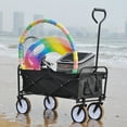 thumbnail image 1 of SUGIFT Folding Wagon Garden Shopping Beach Cart Black, 1 of 6