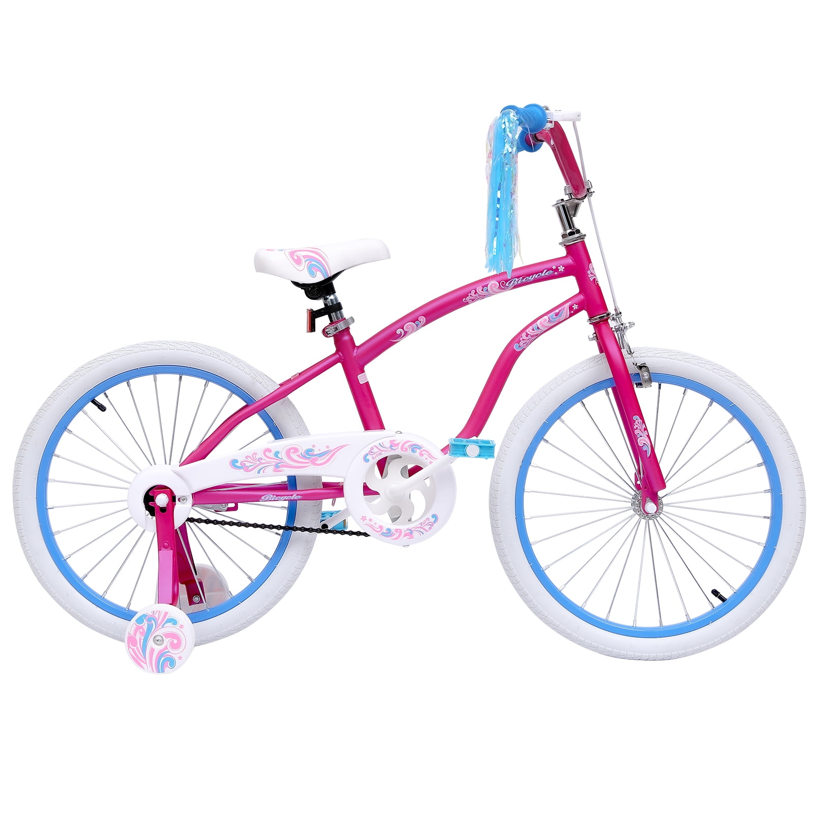 SUGIFT 18 in Inch Kids Bicycles for 6 12 Years Girls with Training Wheels