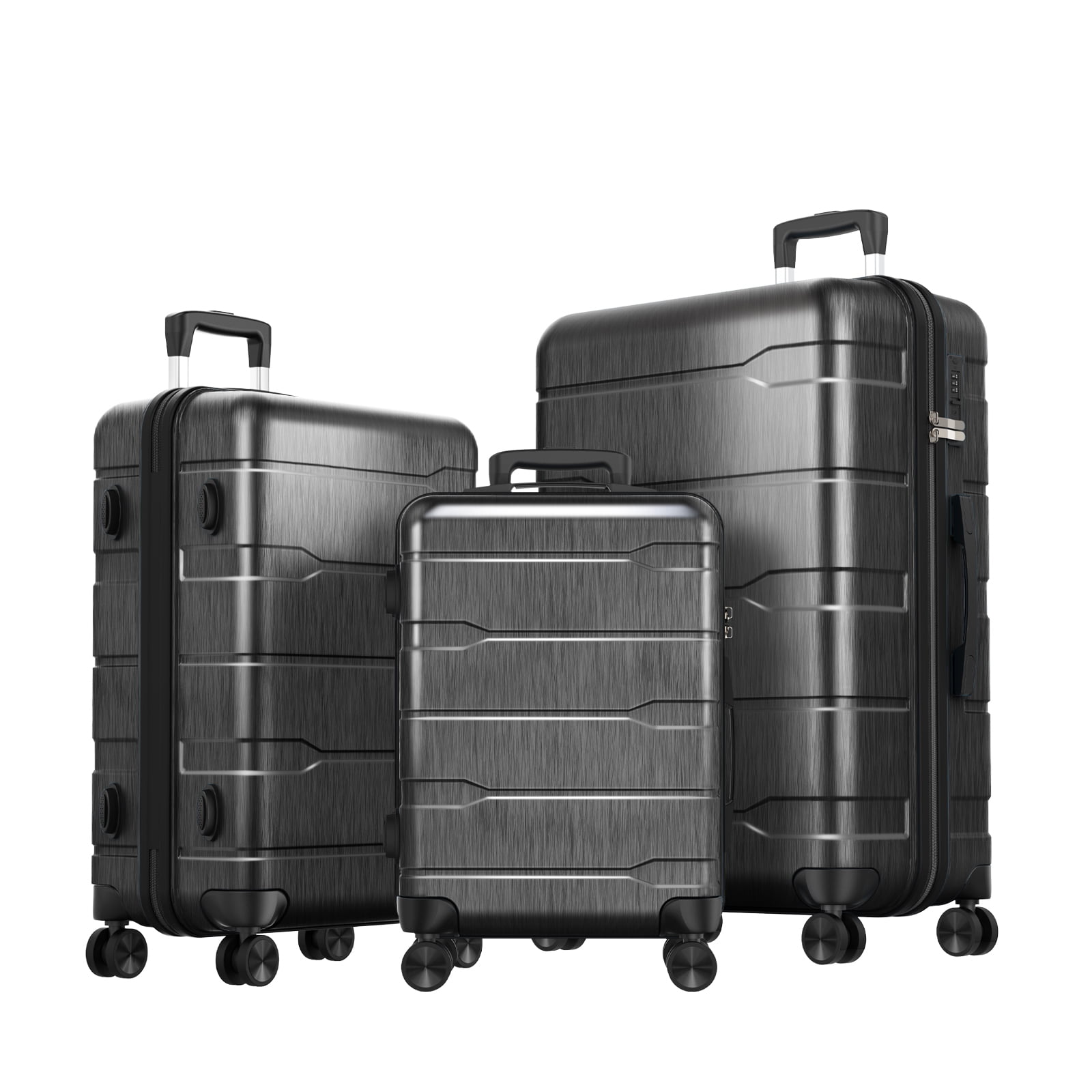 SUGIFT Hardside Luggage Set 3 Piece Lightweight Suitcase with TSA