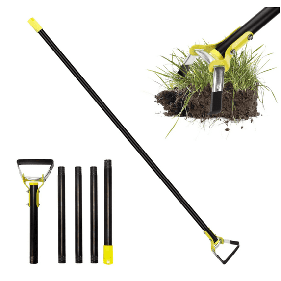 SUGIFT Hoe Garden Tool, 74 Inch Stainless Steel Stirrup Hoe Tools Garden Hula Hoes, Sharp and Durable Loop Hoe Weeding Rake Handheld Adjustable Gardening Weeding Loop for Loosening Soil Planting Farm