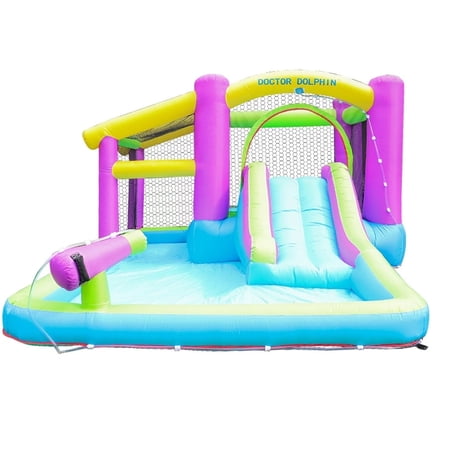 SUGIFT Inflatable Water Slide Bounce House Climbing Splash Pool With Blower