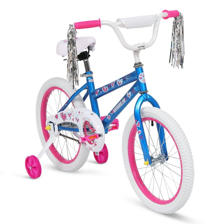 SUGIFT 18-inch Kids Bike with Training Wheels for Girls Ages 6-12