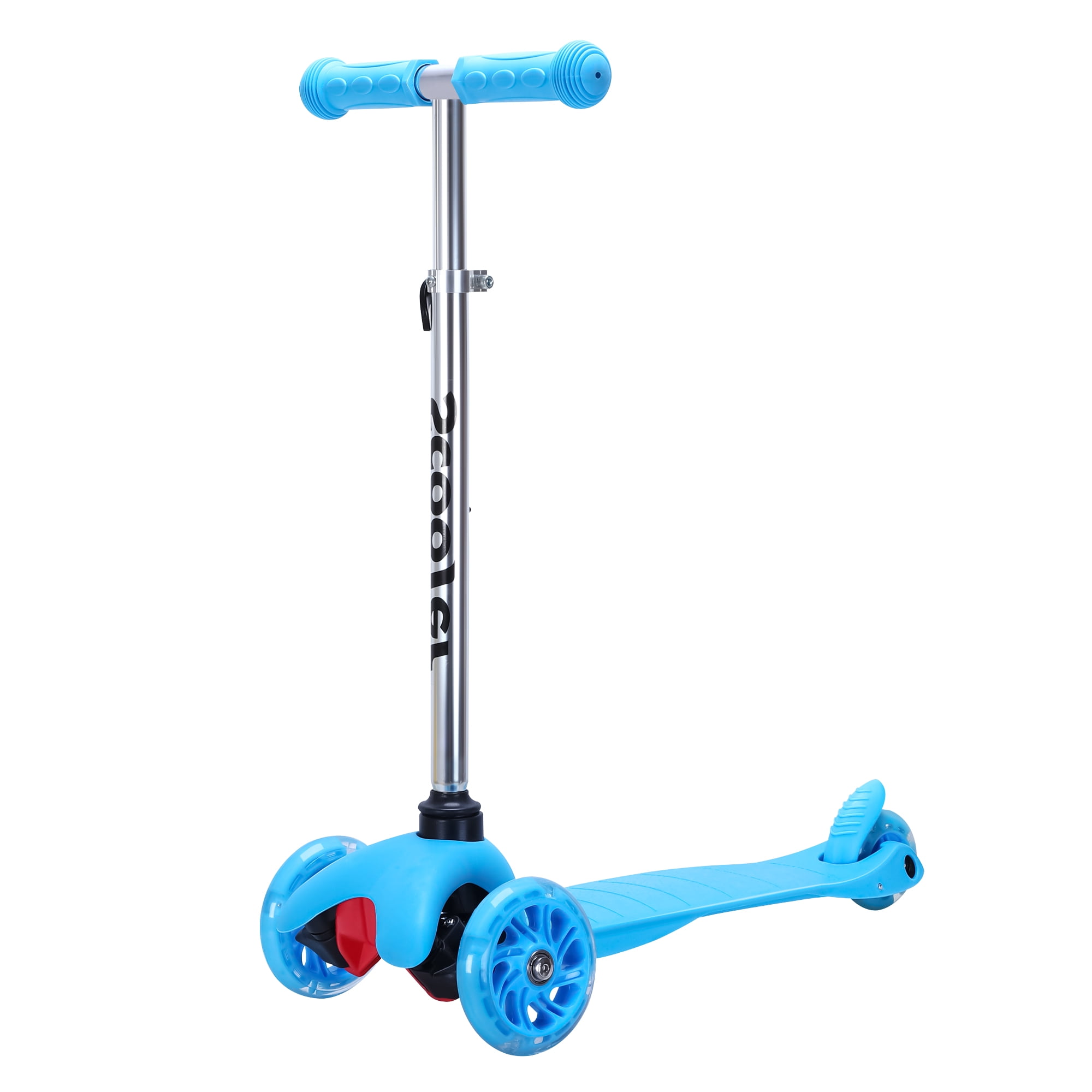 SUGIFT Kids Scooter 4 Adjustable Height Extra-Wide Deck with Brake & 3 PU Flashing Wheels