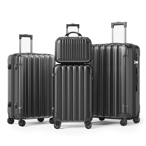 SUGIFT 4-Piece Lightweight Hardshell Spinner Luggage Set with TSA Locks