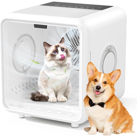 SUGIFT Pet Dryer Box for Cats and Dogs, 75L Extra-Large Quiet Grooming Drying Room, Smart App Control, 360 Airflow, Adjustable Temperature & Timer, Home Use