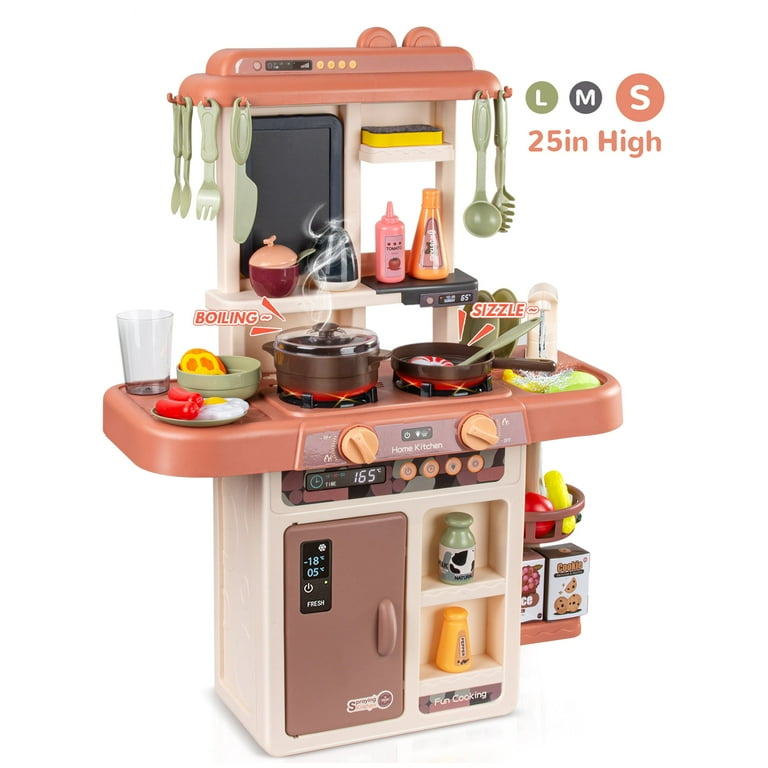 SUGIFT Play Kitchen Set for Kids, Kids Play Kitchen with Realistic
