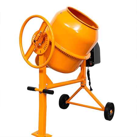SUGIFT Electric Cement Mixer, 5.0 Cu Ft Portable Concrete Mixer with Wheels for Stucco and Mortar