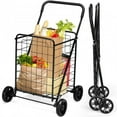 thumbnail image 1 of SUGIFT Portable Folding Shopping Cart Utility for Grocery Laundry,Black, 1 of 10