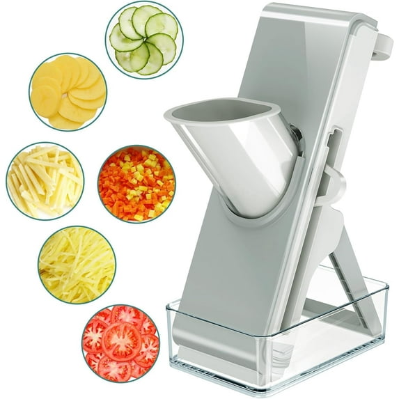 SUGIFT Safe Vegetable Slicer, Mandoline Slicer for Kitchen, Vegetable Chopper Veggie Cutter Kitchen Chopper Artifact for Potato,Safe Julienne Multi-function Hand Veggie Slicer with Adjustable Blade