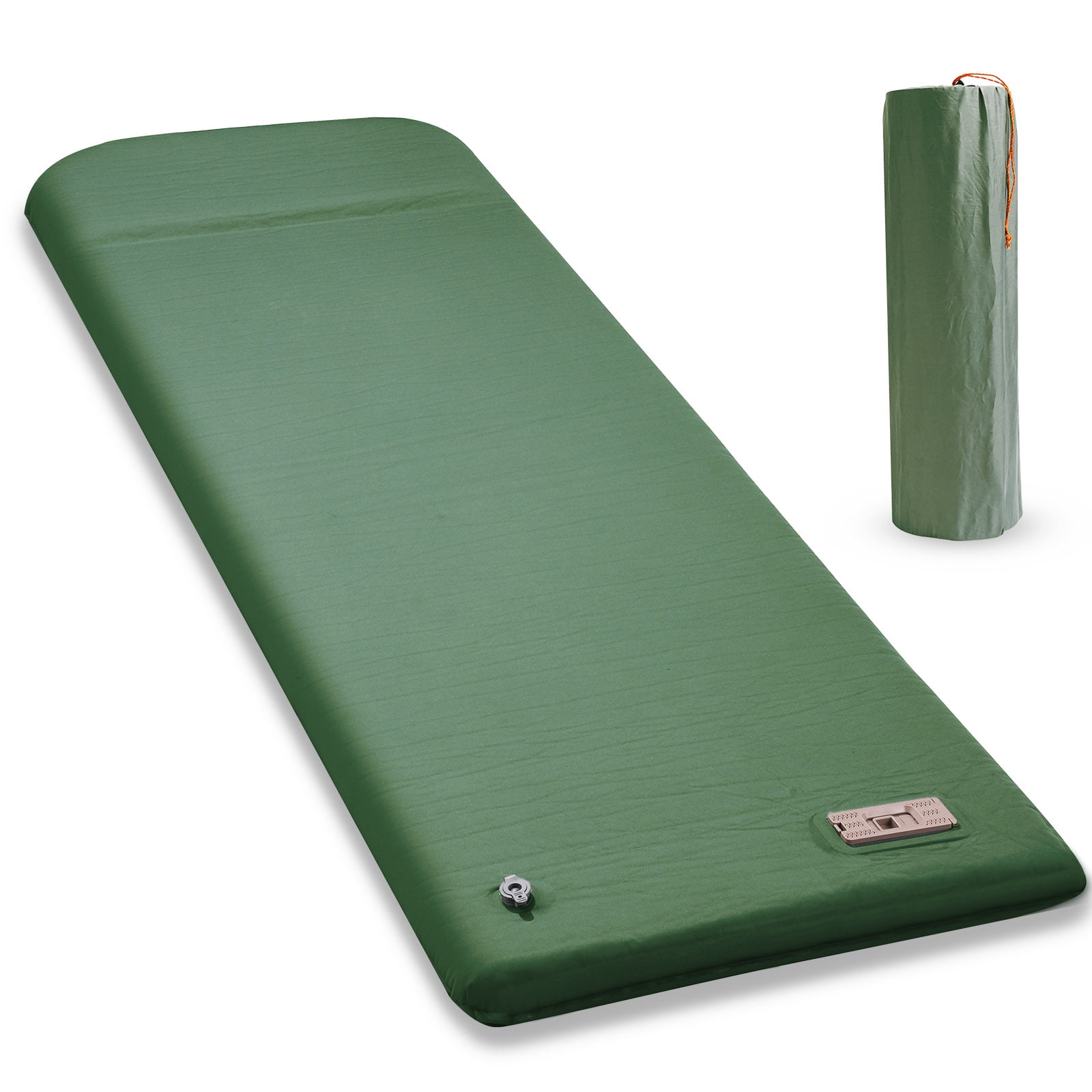 SUGIFT Self Inflating Sleeping Pad, 3.2'' Thick Memory Foam Camping Pad with Pillow, 4-Season Camp Sleeping Mat for Tent Green