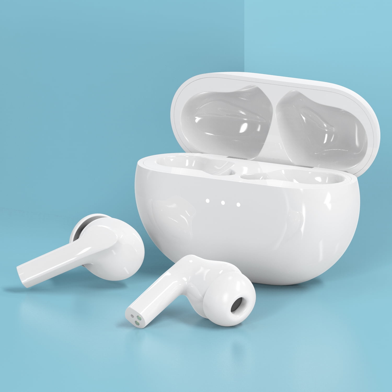 SUGIFT Wireless Earbuds Bluetooth Headphones Premium Fidelity Sound Quality with Charging Case,White