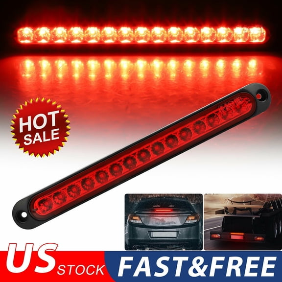 SUGUANGHUI 1 Pair 12V 24V 15 LED Car Trailer Identification Light Turn Signal Tail Light Strip Assembly