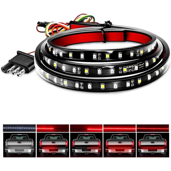 SUGUANGHUI 48"/49" Led Tailgate Light Strip 90 Led Red/White for Running Light Brake / Turn Signal / Reverse Light