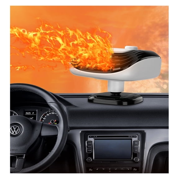 SUGUANGHUI Car Heating Heater, 12V 120W Electric  Fan Defogger Defroster Demister Windshield (WHITE)