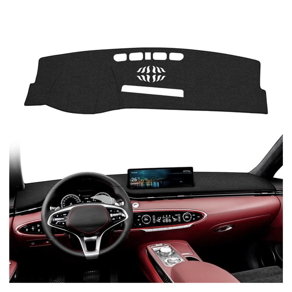 SUGUANGHUI Dash Cover Fit for 2022 2023 2024 2025 Genesis GV70 Dashboard Cover Mat for GV70 Accessories Dash Mat Non-Slip Carpet Sunshield Glare UV Rays Protector(with HUD)