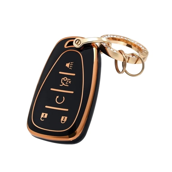 SUGUANGHUI Key Fob Cover, Key Case Shell with Keychain Compatible with Malibu Equinox Traverse Camaro Cruze Blazer Volt Bolt Smart Key Holder