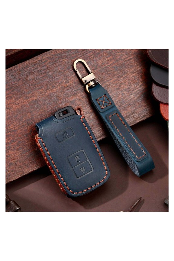 Leather Smart Car Key Cover Case Fob Holder For Toyota 4 Runner Tundra Tacoma