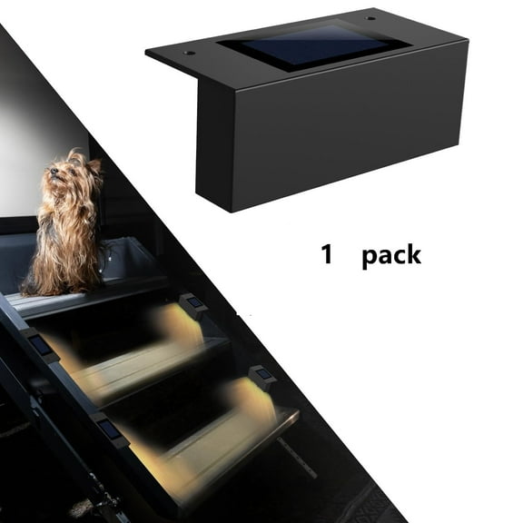 SUGUANGHUI Magnetic Solar RV Step Lights IP65 Waterproof, No-Wire LED Stair Light Strip for Camper & Trailer, Auto On at Dusk, Easy Install with Magnet & Adhesive, No Drilling (4 Pack)