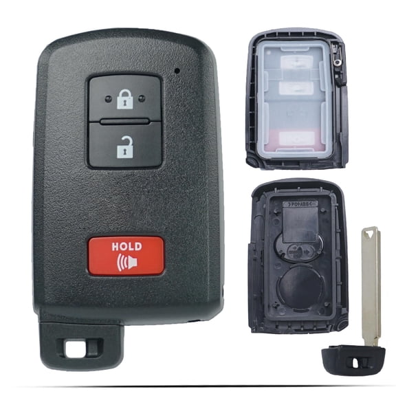 SUGUANGHUI Smart Key Fob Shell Case Replacement Fits for Tacoma Tundra RAV4 Prius 4Runner Highlander Land Cruiser Sequoia 2012-2023 Keyless Entry Remote Control 3 Button Pad Cover