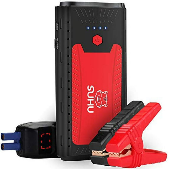 SUHU Car Battery Jump Starter, 1500A Peak Car Booster for Up to 7.0L Gas or 5.5L Diesel Engine, Long Standby 3.0 Quick Charge 12V Auto Battery Booster, Portable Power Pack for Cars, Trucks, SUV