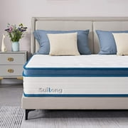 SUI LONG 10inch King Mattress, Hybrid of Gel Memory Foam and Pocket Innerspring Mattress, King Size Mattress in a Box