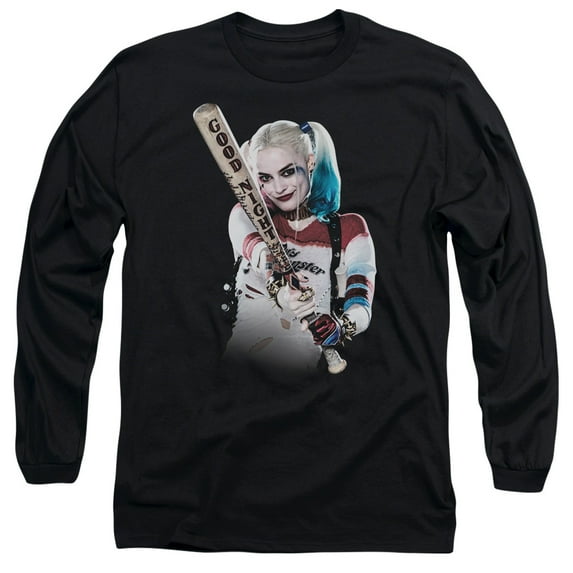 SUICIDE SQUAD/BAT AT YOU-L/S ADULT 18/1-BLACK-SM