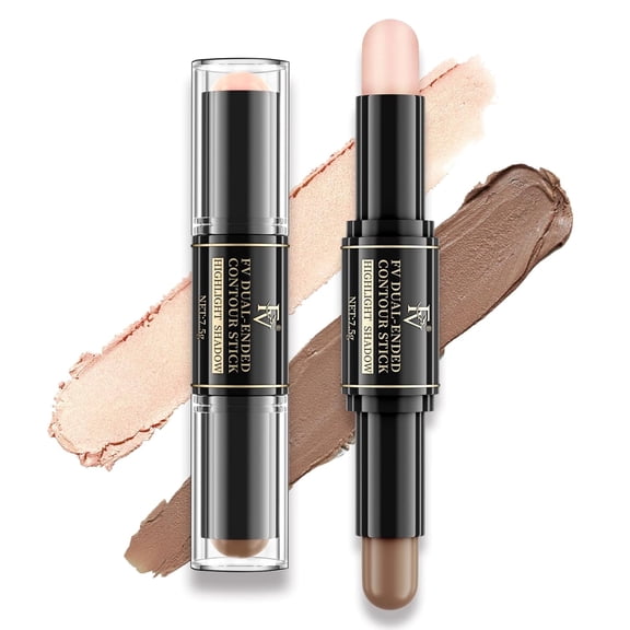 FV Dual-Ended Contour Stick Cream Foundation Makeup, Medium Coverage, Natural Finish