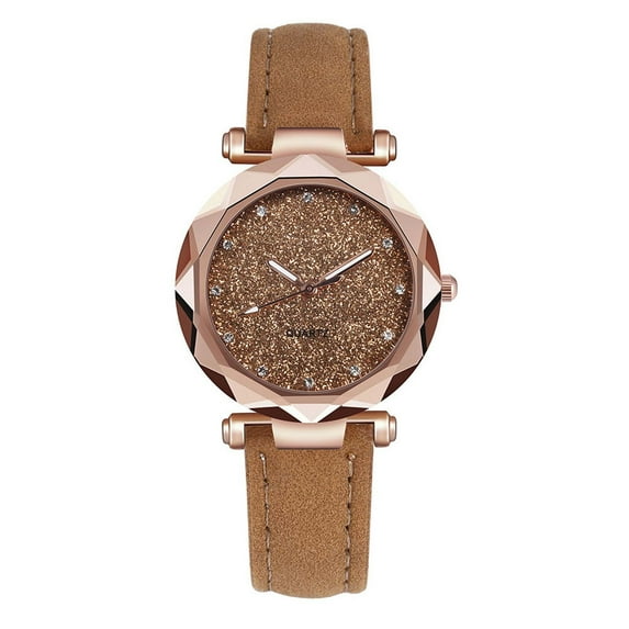 SUITABLE FOR ALL STYLES!Women Watches Bracelet Set Flowers Ladies Bracelet Watch Casual Leather Quartz 60% off!