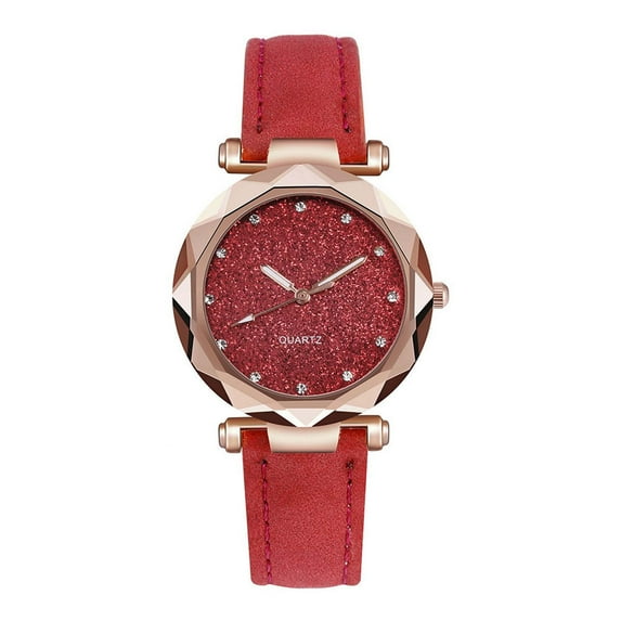 SUITABLE FOR ALL STYLES!Women Watches Bracelet Set Flowers Ladies Bracelet Watch Casual Leather Quartz 60% off!
