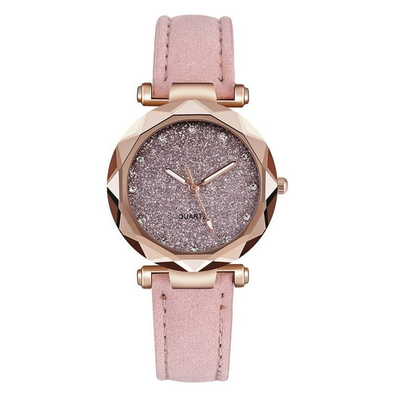 SUITABLE FOR ALL STYLES!Women Watches Bracelet Set Flowers Ladies Bracelet Watch Casual Leather Quartz 60% off!