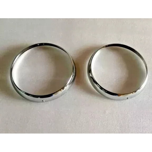 SUITABLE FOR JEEP WILLYS EXTERIOR HEADLIGHTS RIM CHROME (PAIR)