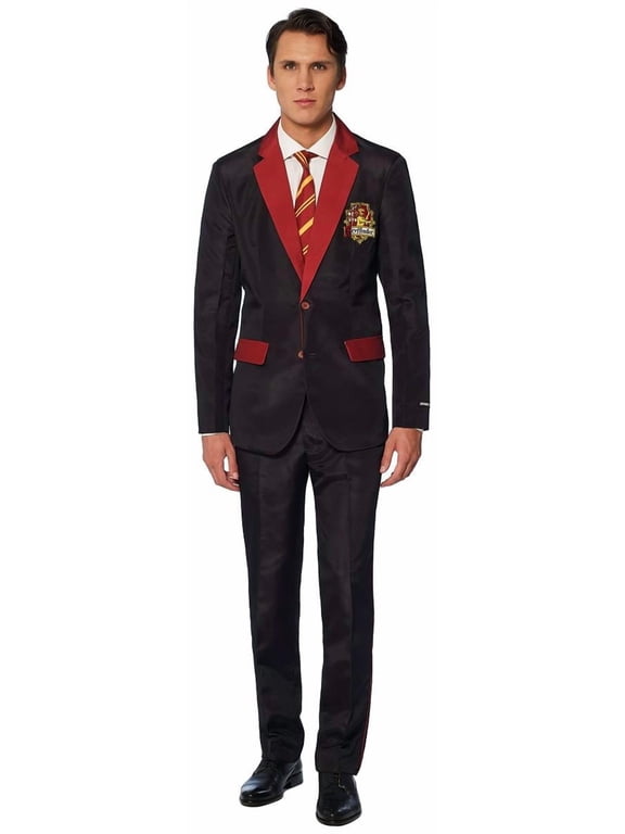 Harry Potter Costume Suit for Halloween Gryffindor Mens Slim Fit Includes Matching Blazer Jacket, Pants Tie X-Large