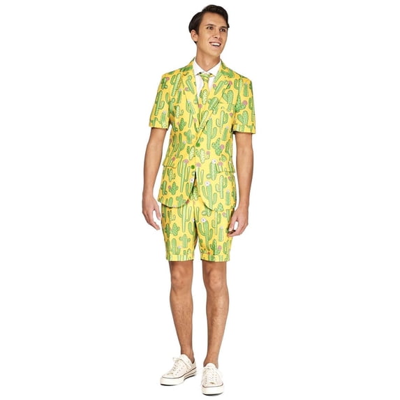 Suitmeister Men's Summer Suits SUMMER Sunny Yellow Cactus - L Multicolor