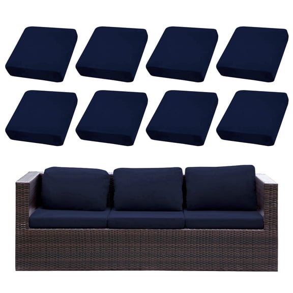 SUKAIKEQA Outdoor Cushion Covers Set,8PCS Patio Furniture Couch Seat Slipcovers, Replacement for Sofa Sectional Chair(Cover，Only)