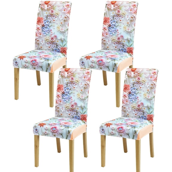 SUKAIKEQA Stretchy Chair Slipcovers for Dining Room Chair seat,Chair Covers for Dining Chairs Set of 4,Stretch Dining Room Chair Cover Kitchen Parsons Chair Slipcovers
