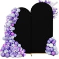 thumbnail image 1 of SUKAIKEQA Wedding Arch Cover Spandex Arch Backdrop Cover 7.2FT,6FT Set of 2 Arch Stand Cover Arch Covers Stretchy Backdrop for Wedding Birthday Party Decoration Baby Shower,Black, 1 of 6